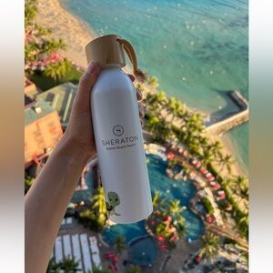 Sheraton Waikiki Beach Resort Turtle Honu Water Bottle White Hawaii Honolulu